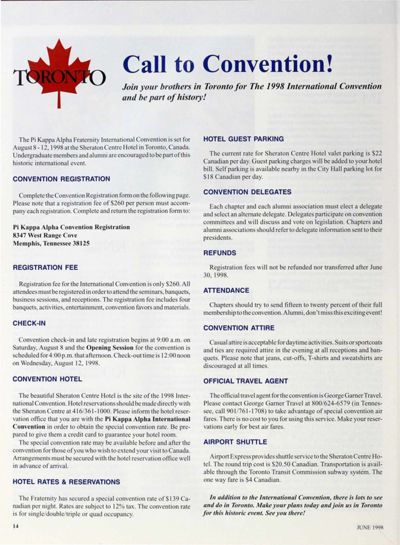 Call to Convention!, June 1998